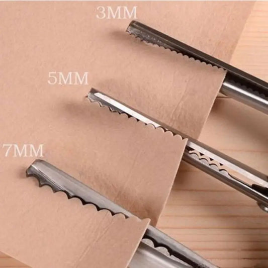 Professional Dressmaking Scalloped Edge Pinking Shears Scissors - 3mm/5mm/7mm Stainless Steel Blades