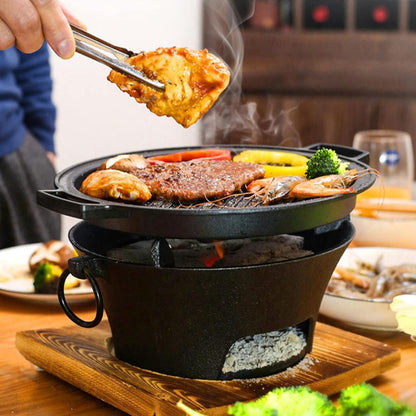 🔥Clearance Sale 49% OFF 🎅 Portable Cast Iron Charcoal Grill & Stove for Camping and Backyard